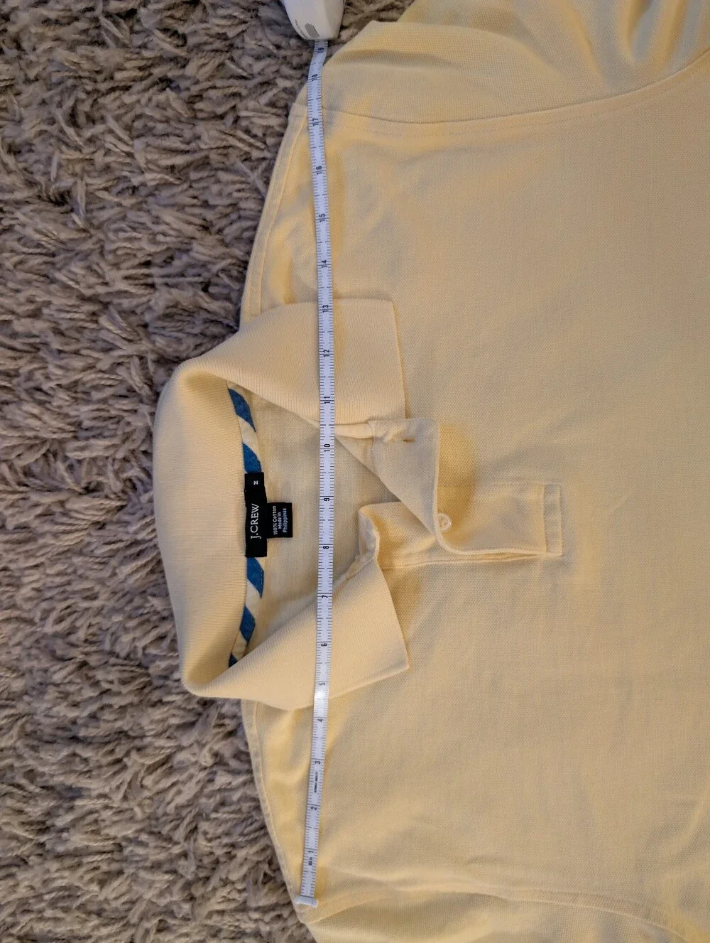 J.Crew Men’s Yellow Polo Shirt Size M – Long Sleeve